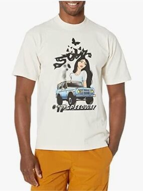 Olivia Rodrigo Unisex-Adult Sour Merch 17 Speedway Airbrushed TeeT-Shirt Small